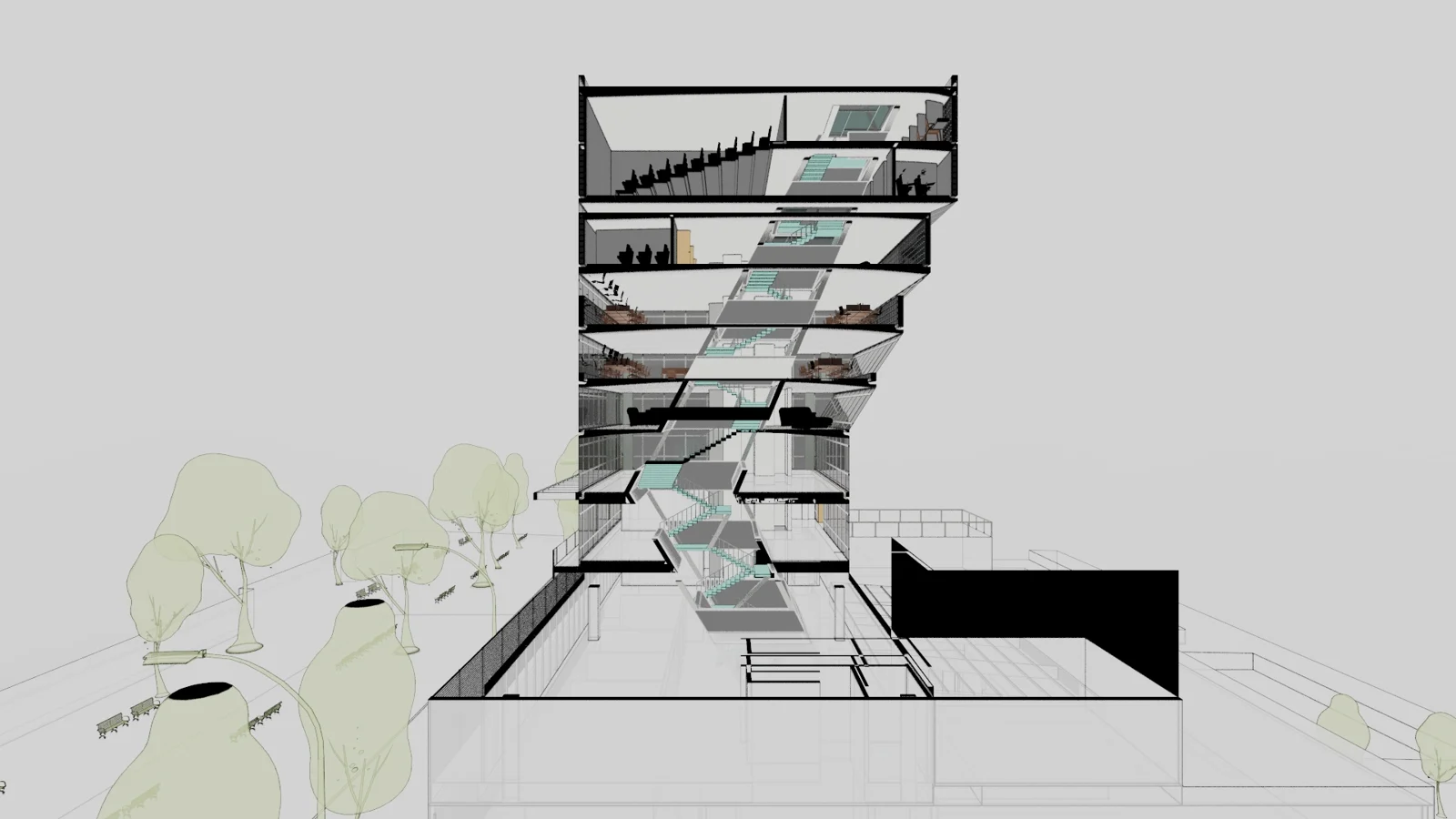 Section through the proposal