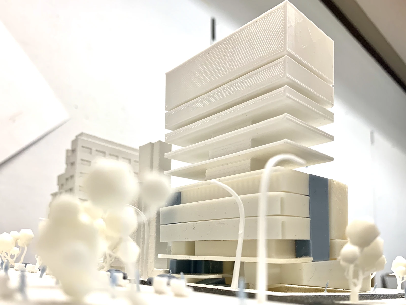 Street-level view of the physical model