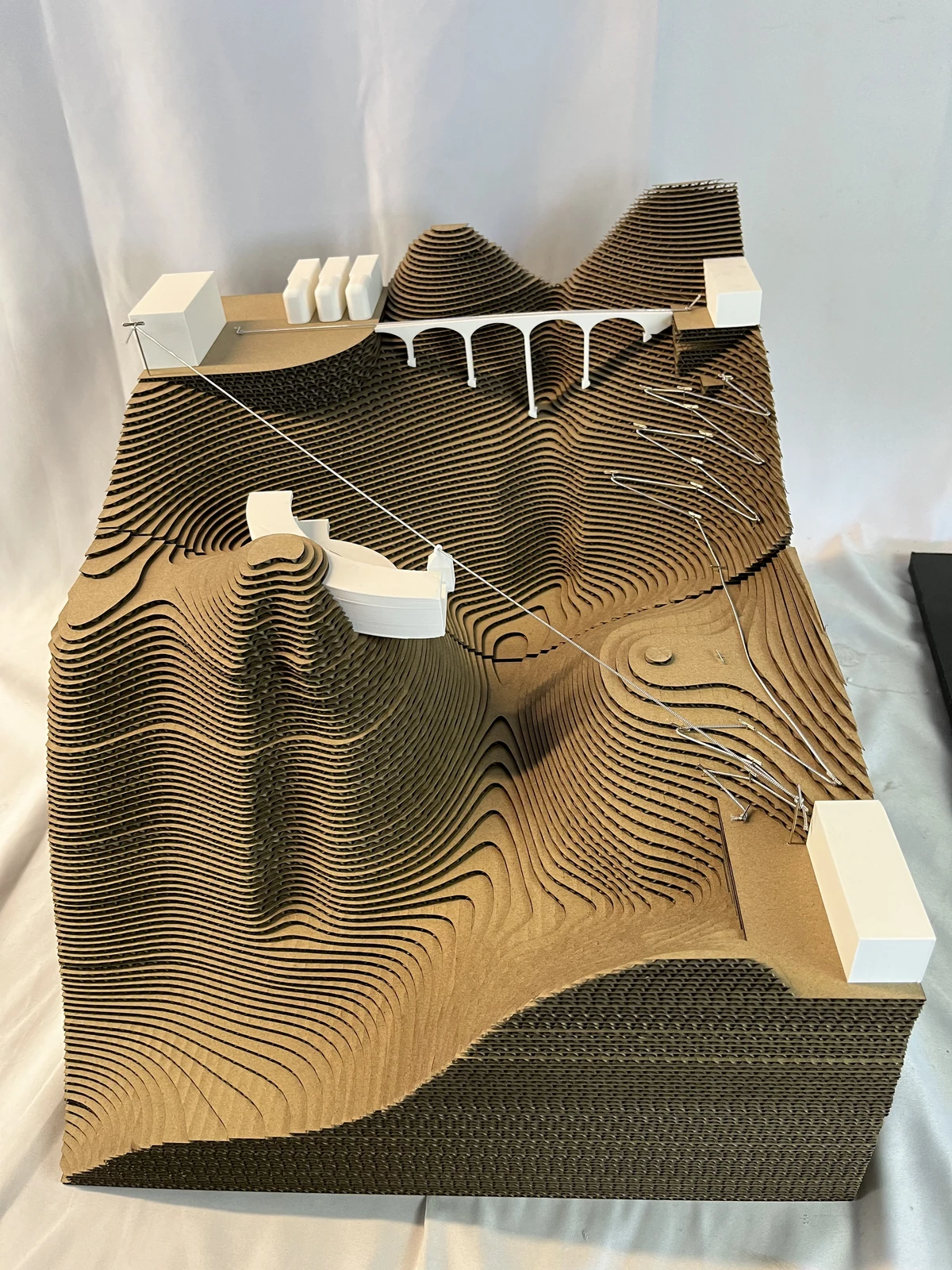 Terrain assemblage — bridge and enclosed inserts